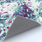 Abstract leaf monstera violet Rug Gallery Image 4