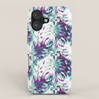 Abstract leaf monstera violet iPhone Case Gallery Image 1