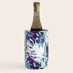 Abstract leaf monstera violet Wine Chiller Gallery Image 3