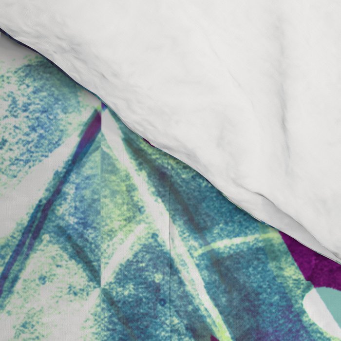 Abstract leaf monstera violet Comforter Gallery Image 4
