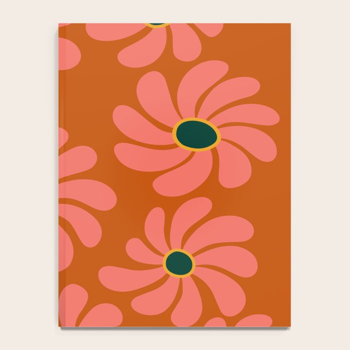 Retro Super Bloom - 70's Vibe Boho Colors Notebook Gallery Image 4