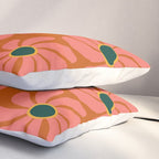 Retro Super Bloom - 70's Vibe Boho Colors Pillow Sham Gallery Image 3