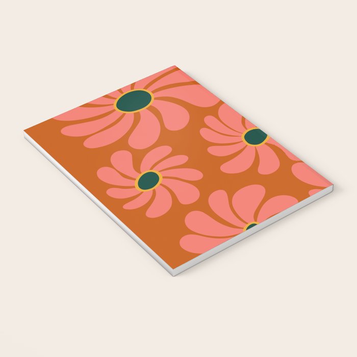 Retro Super Bloom - 70's Vibe Boho Colors Notebook Gallery Image 3