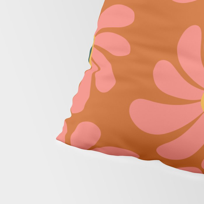 Retro Super Bloom - 70's Vibe Boho Colors Pillow Sham Gallery Image 4