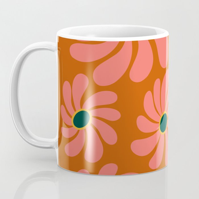 Retro Super Bloom - 70's Vibe Boho Colors Coffee Mug Gallery Image 3