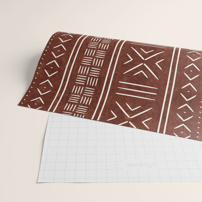 rust mud cloth Wrapping Paper Gallery Image 2