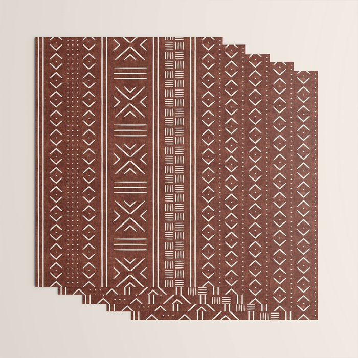 rust mud cloth Wrapping Paper Gallery Image 3
