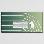 Ombre Arch XIV Green Gradient Modern Geometric Lines Desk Mat Gallery Image 1