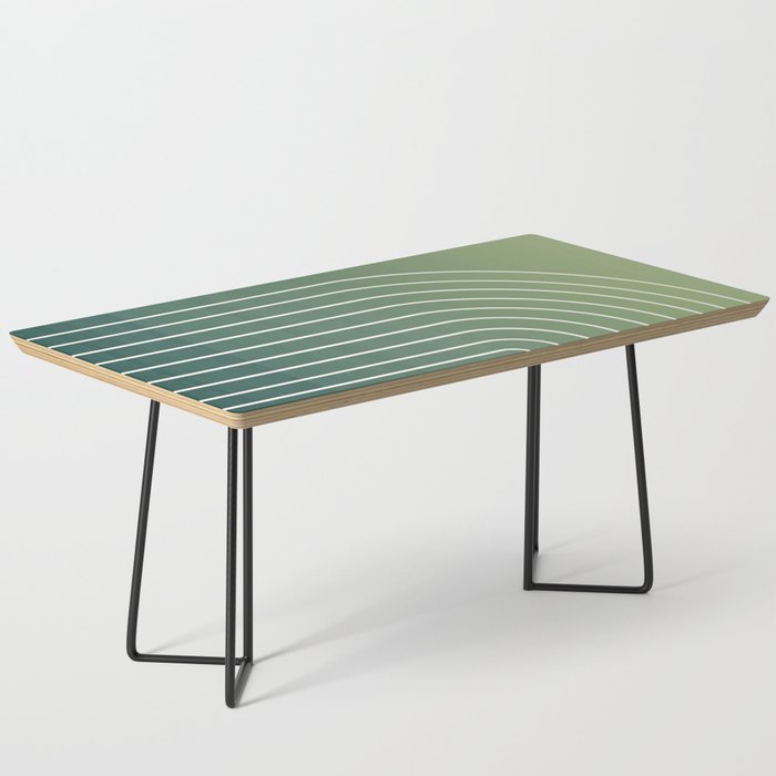 Ombre Arch XIV Green Gradient Modern Geometric Lines Coffee Table Gallery Image 1