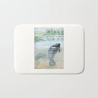 Vintage Florida Manatee Bath Mat Gallery Image 1