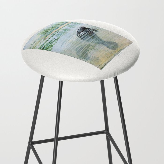 Vintage Florida Manatee Stool Gallery Image 2