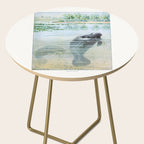 Vintage Florida Manatee Side Table Gallery Image 2