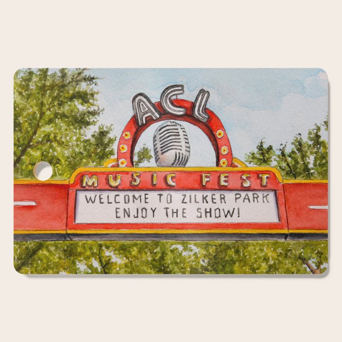 ACL Music Fest Sign Cutting Board Gallery Image 1