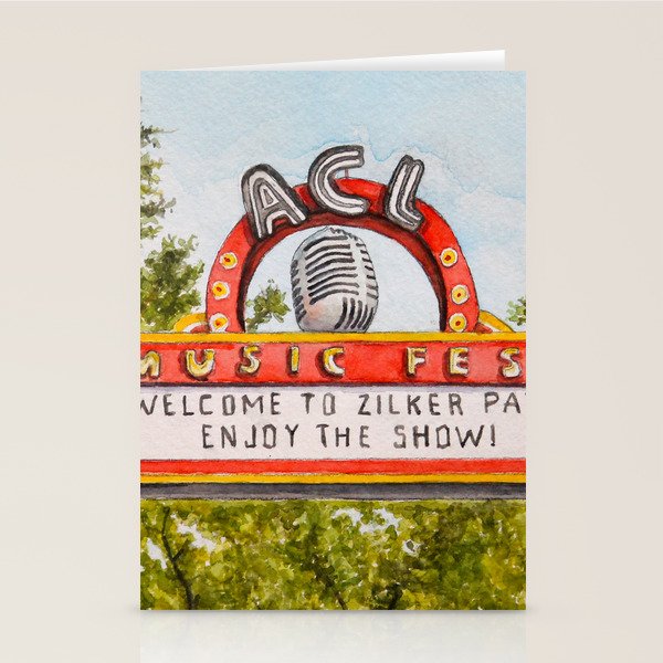 ACL Music Fest Sign Stationery Card Gallery Image 2