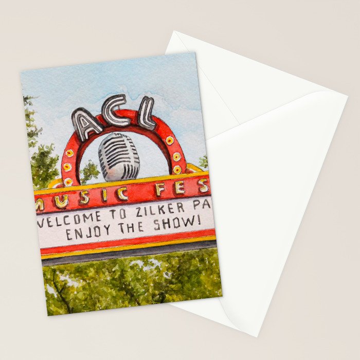 ACL Music Fest Sign Stationery Card Gallery Image 2