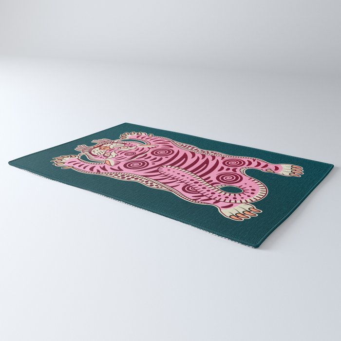 King Of The Jungle 02: Pink Tiger Edition Rug Gallery Image 3