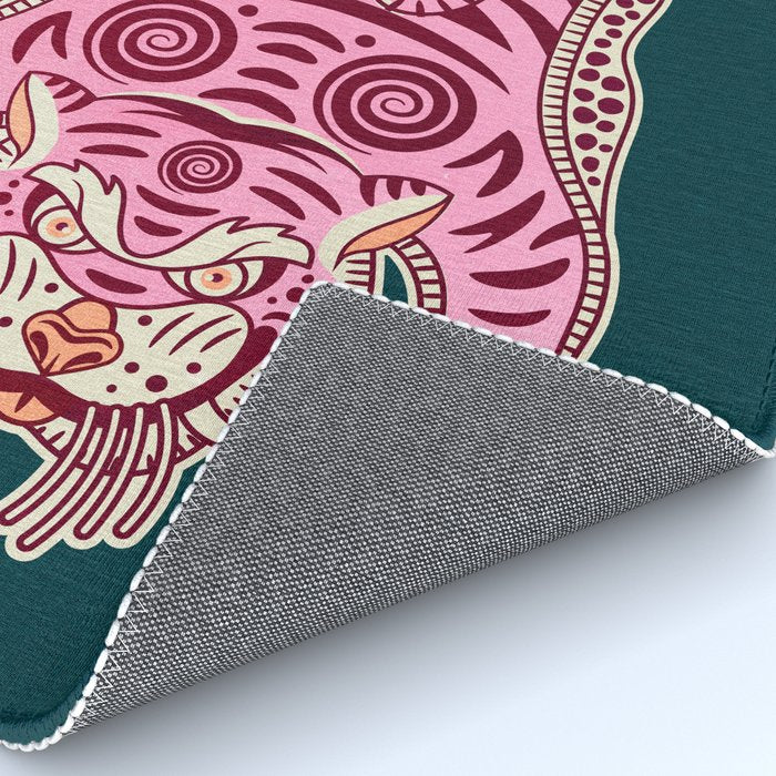 King Of The Jungle 02: Pink Tiger Edition Rug Gallery Image 4