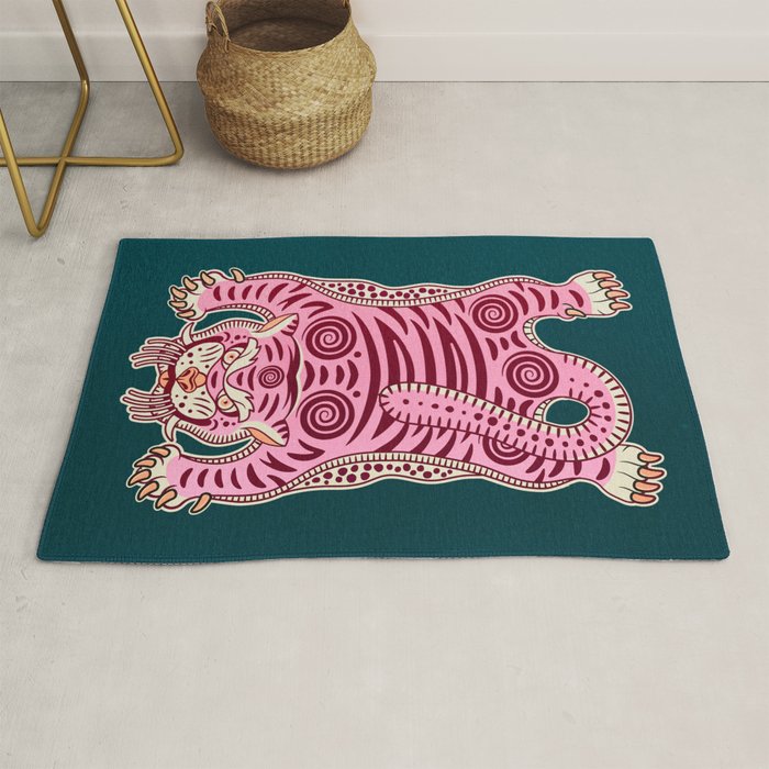 King Of The Jungle 02: Pink Tiger Edition Rug Gallery Image 1