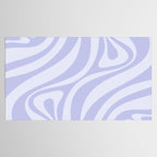 New Groove Retro Liquid Swirl Abstract Pattern Light Lavender Pastel Purple Tablecloth Gallery Image 2