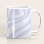 New Groove Retro Liquid Swirl Abstract Pattern Light Lavender Pastel Purple Coffee Mug Gallery Image 1