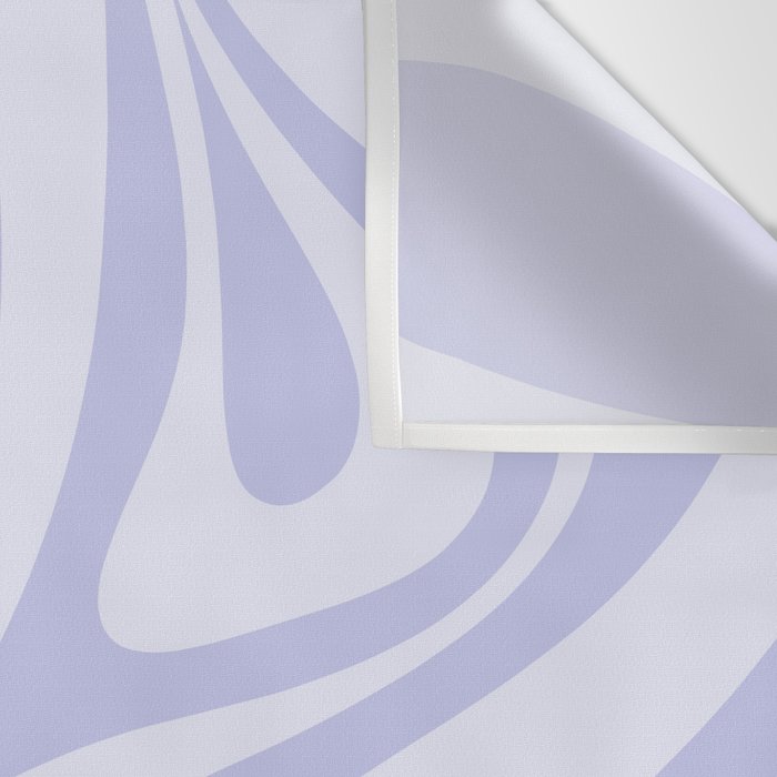 New Groove Retro Liquid Swirl Abstract Pattern Light Lavender Pastel Purple Wall Tapestry Gallery Image 3
