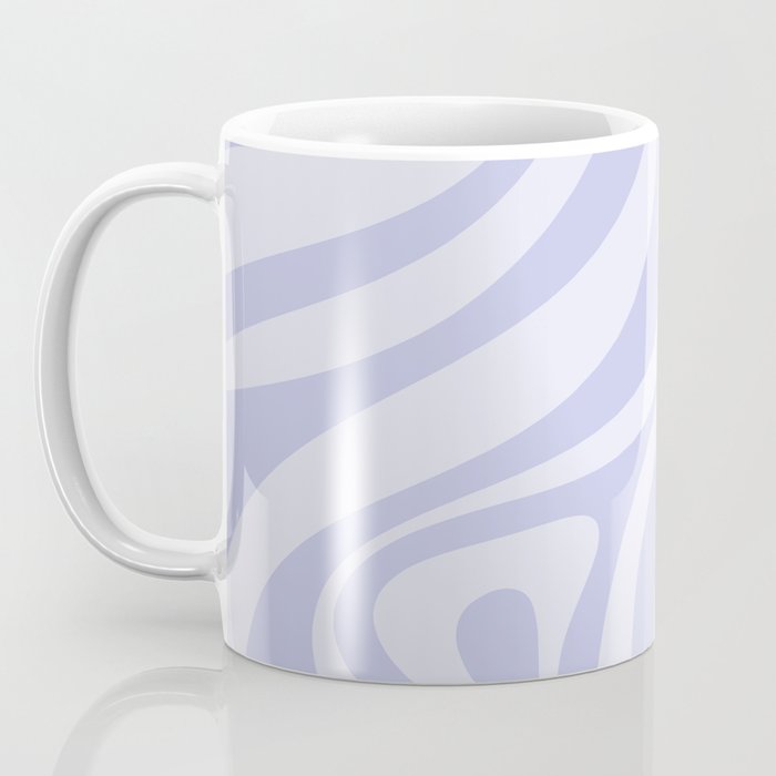 New Groove Retro Liquid Swirl Abstract Pattern Light Lavender Pastel Purple Coffee Mug Gallery Image 3