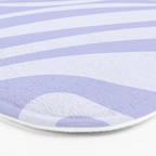 New Groove Retro Liquid Swirl Abstract Pattern Light Lavender Pastel Purple Bath Mat Gallery Image 3