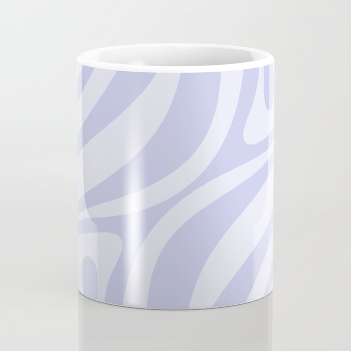 New Groove Retro Liquid Swirl Abstract Pattern Light Lavender Pastel Purple Coffee Mug Gallery Image 4