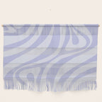 New Groove Retro Liquid Swirl Abstract Pattern Light Lavender Pastel Purple Wall Hanging Gallery Image 1