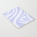 New Groove Retro Liquid Swirl Abstract Pattern Light Lavender Pastel Purple Notebook Gallery Image 3