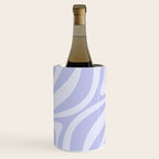 New Groove Retro Liquid Swirl Abstract Pattern Light Lavender Pastel Purple Wine Chiller Gallery Image 1