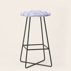 New Groove Retro Liquid Swirl Abstract Pattern Light Lavender Pastel Purple Stool Gallery Image 1