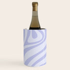 New Groove Retro Liquid Swirl Abstract Pattern Light Lavender Pastel Purple Wine Chiller Gallery Image 3