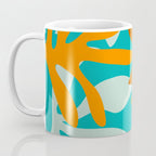 Seychelles Garden Botanical Abstract in Rust, Orange, Aqua, and Turquoise Coffee Mug Gallery Image 3