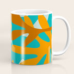 Seychelles Garden Botanical Abstract in Rust, Orange, Aqua, and Turquoise Coffee Mug Gallery Image 1