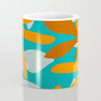 Seychelles Garden Botanical Abstract in Rust, Orange, Aqua, and Turquoise Coffee Mug Gallery Image 4
