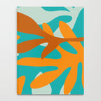 Seychelles Garden Botanical Abstract in Rust, Orange, Aqua, and Turquoise Notebook Gallery Image 4