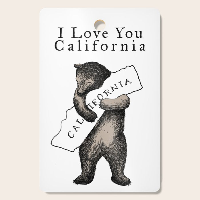 i love you california Cutting Board Gallery Image 1