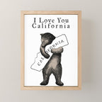 i love you california Mini Art Print Gallery Image 1