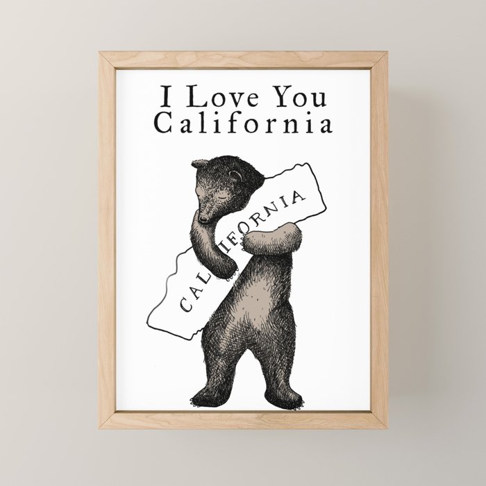 i love you california Mini Art Print Gallery Image 1