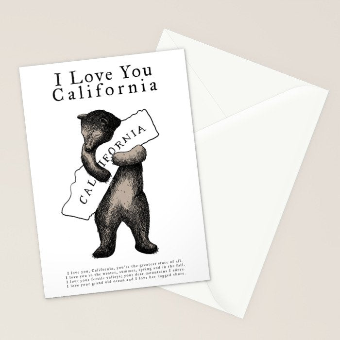 i love you california Stationery Card Gallery Image 2