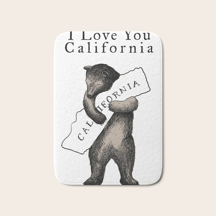i love you california Bath Mat Gallery Image 1