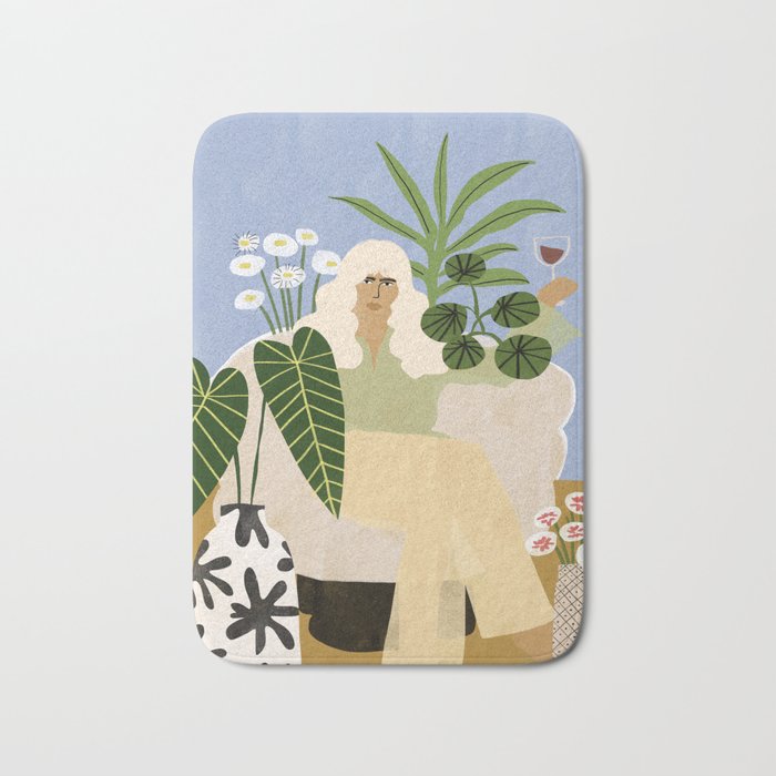 Wine and Plants Bath Mat Gallery Image 1