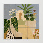 Wine and Plants Wood Wall Art Gallery Image 1