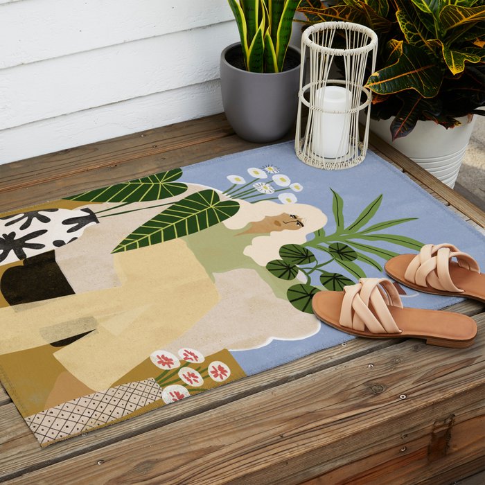 Wine and Plants Outdoor Rug Gallery Image 2
