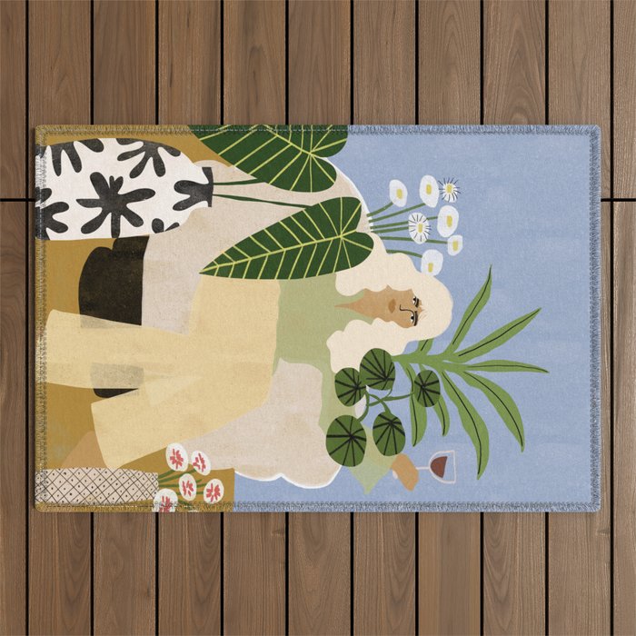 Wine and Plants Outdoor Rug Gallery Image 1