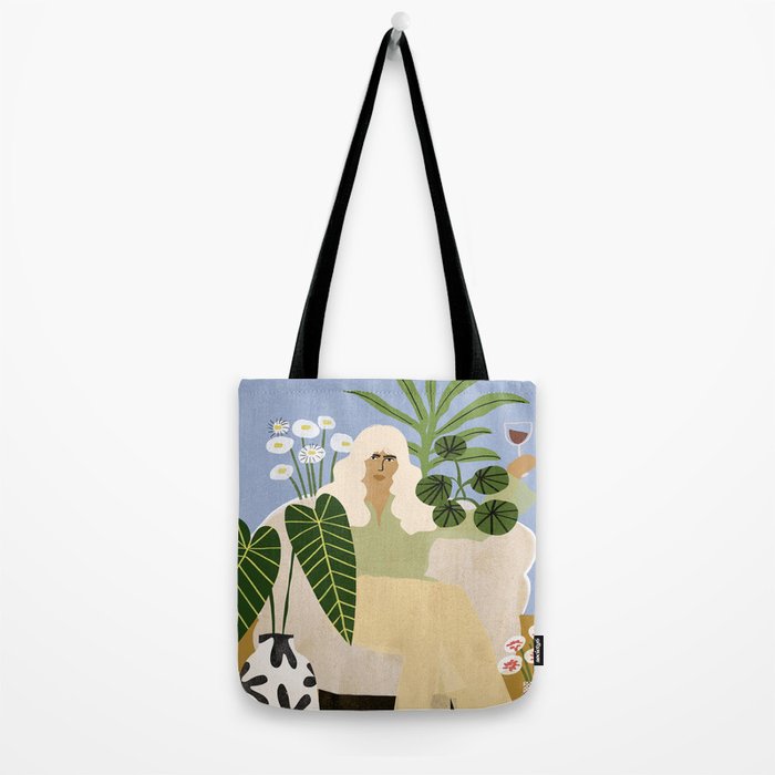 Wine and Plants Tote Bag Gallery Image 2