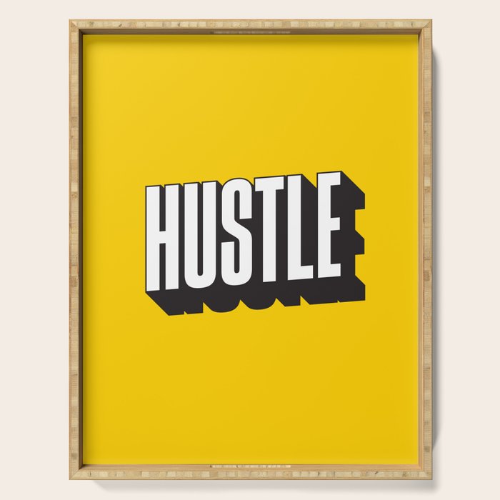 Hustle Pop Art Serving Tray Gallery Image 1