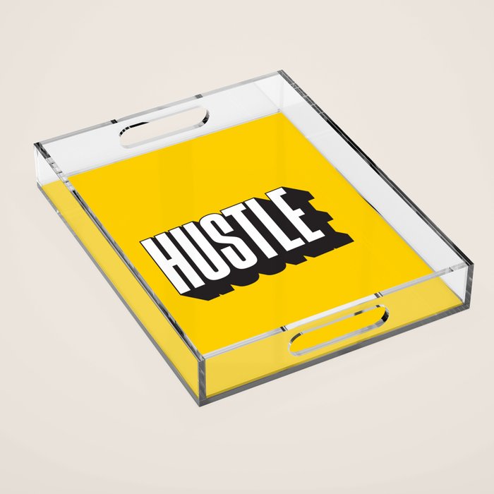 Hustle Pop Art Acrylic Tray Gallery Image 1