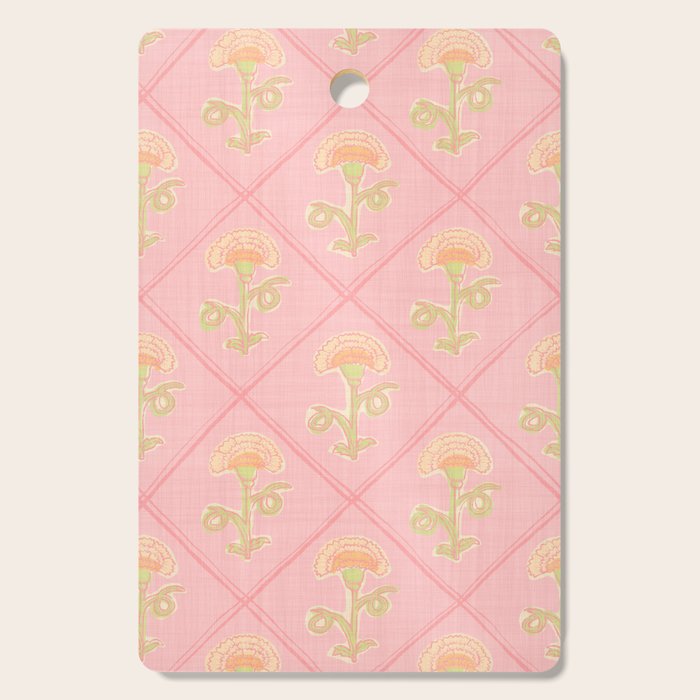 Provence Cottage Floral in Pink Linen  Cutting Board Gallery Image 1